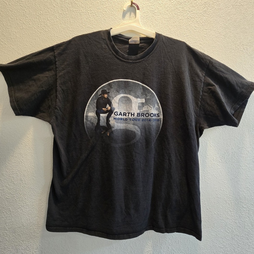 Garth Brooks World Tour T-Shirt XXL 2014-2016 Concert Country Music Band Tee Fan